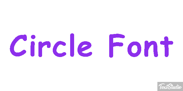 Circle Font Tekst effect