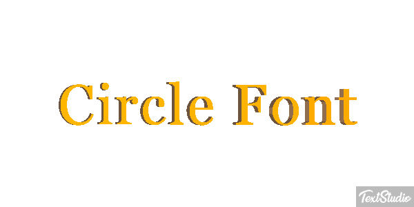 Circle Font Tekst effect