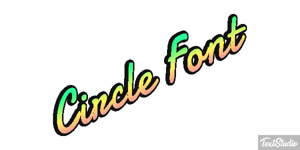 Circle Font Tekst effect
