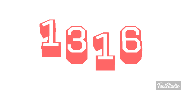 1316 Tekst effect