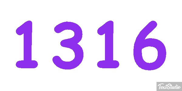 1316 Tekst effect
