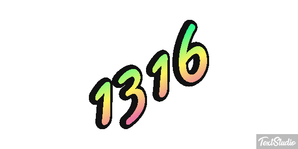 1316 Tekst effect