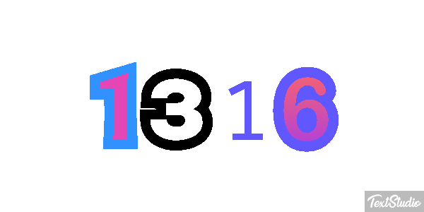 1316 Tekst effect