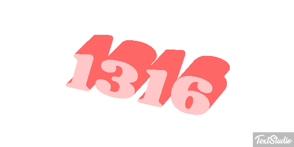 1316 Tekst effect