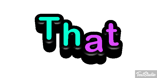 That Text effect