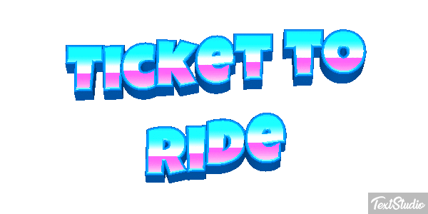 Ticket to Ride Tekst effect