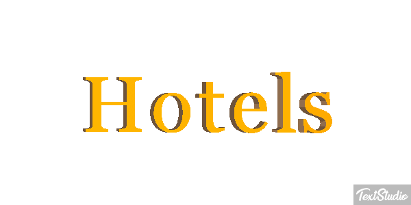 Hôtels Text effect