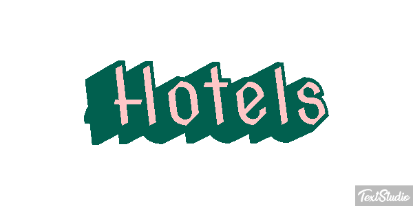 Hôtels Text effect