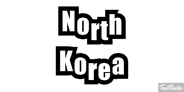 North Korea Text effect