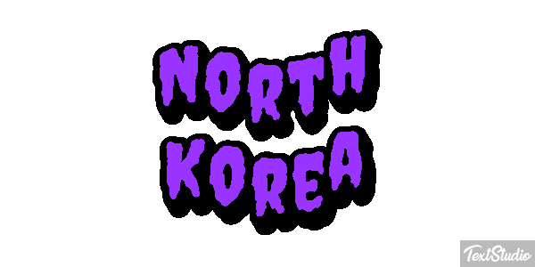 North Korea Text effect