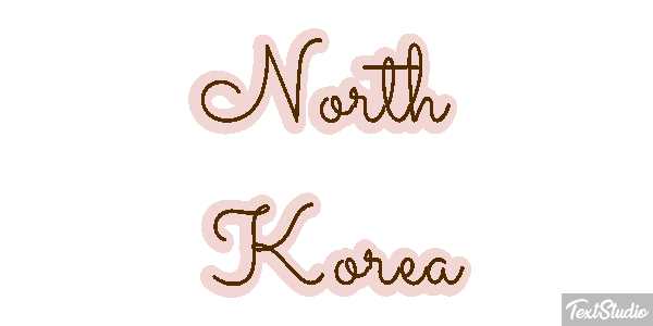 North Korea Text effect