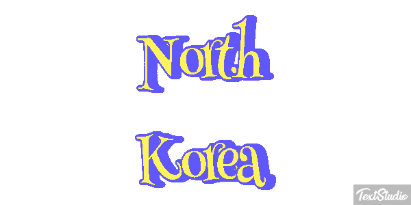 North Korea Text effect