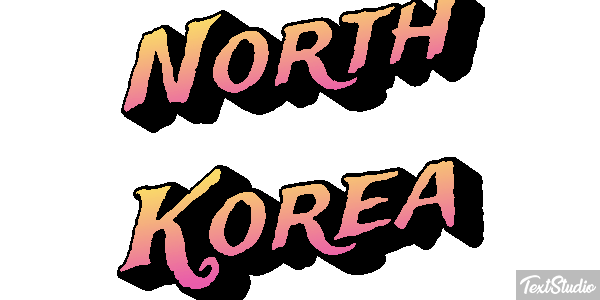 North Korea Text effect