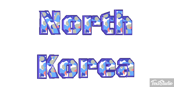 North Korea Text effect