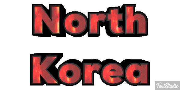 North Korea Text effect