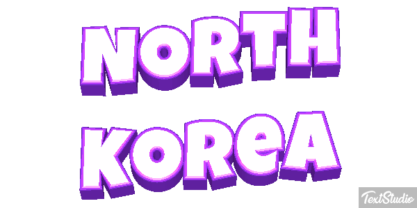 North Korea Text effect