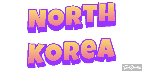 North Korea Text effect