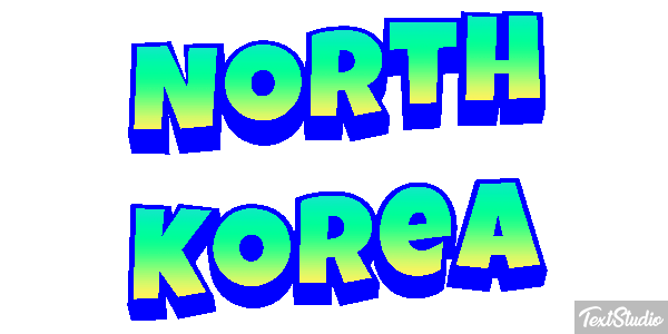 North Korea Text effect