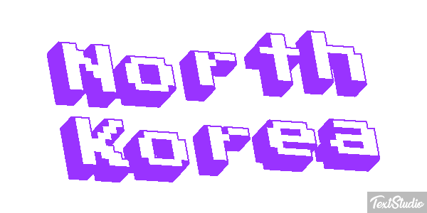 North Korea Text effect