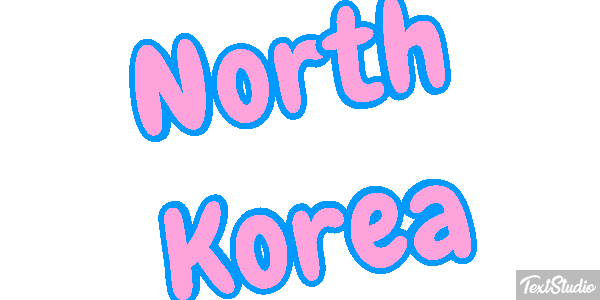 North Korea Text effect
