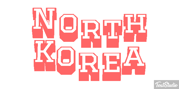 North Korea Text effect