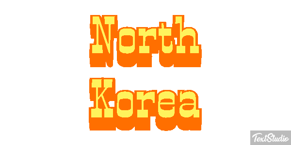North Korea Text effect