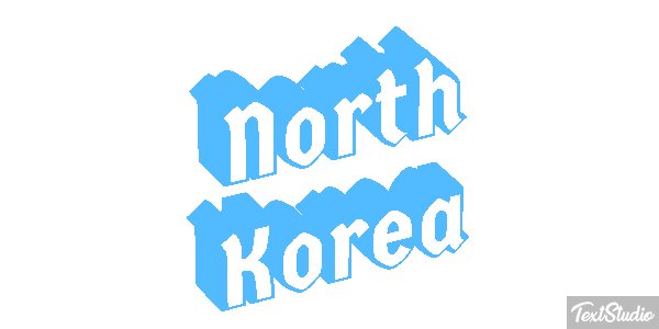 North Korea Text effect