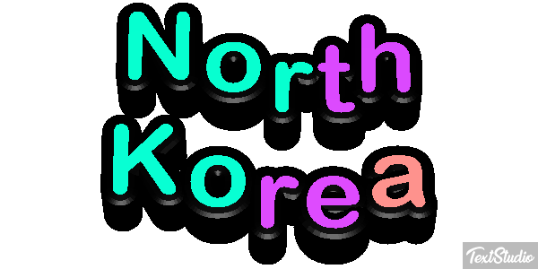 North Korea Text effect