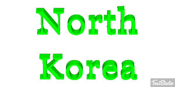 North Korea Text effect