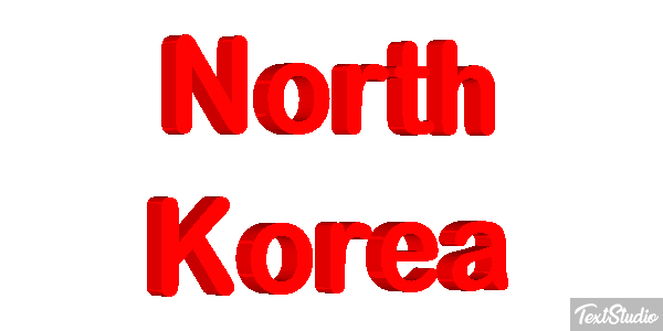 North Korea Text effect
