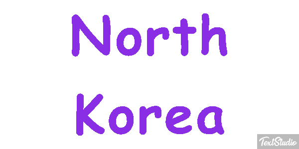 North Korea Text effect