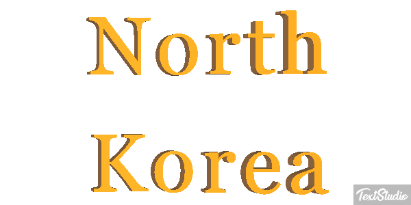 North Korea Text effect
