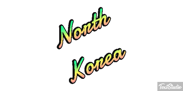 North Korea Text effect