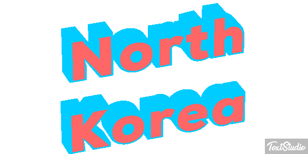North Korea Text effect