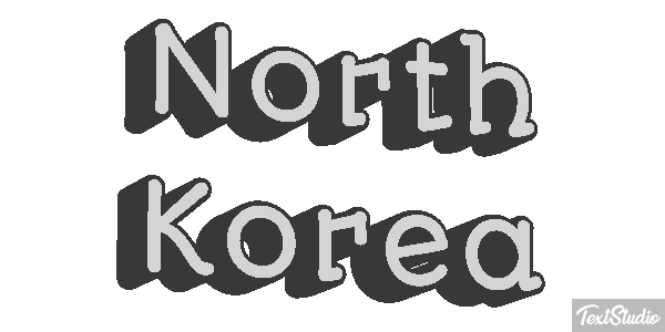 North Korea Text effect