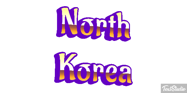 North Korea Text effect