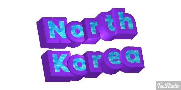 North Korea Text effect