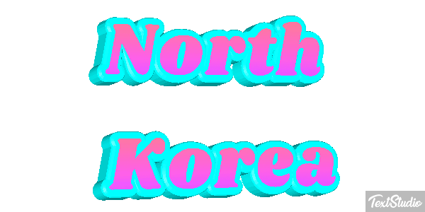 North Korea Text effect