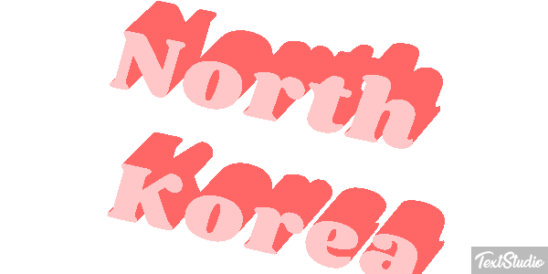 North Korea Text effect