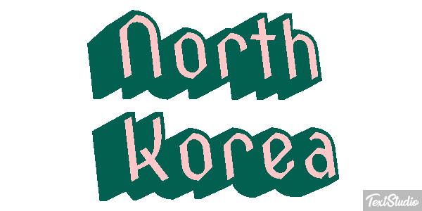North Korea Text effect