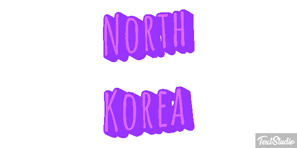 North Korea Text effect