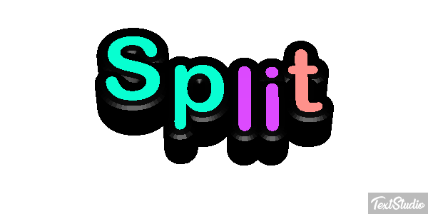 Split Efecto de texto