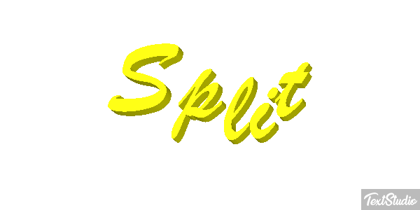 Split Efecto de texto