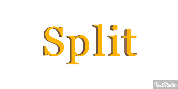 Split Efecto de texto