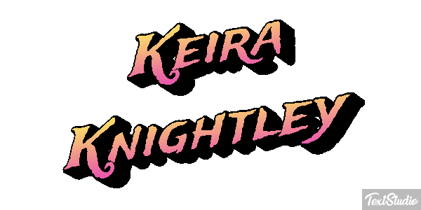 Keira Knightley Effetto testo