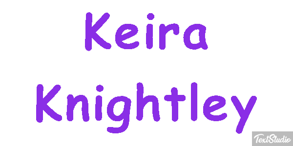 Keira Knightley Effetto testo
