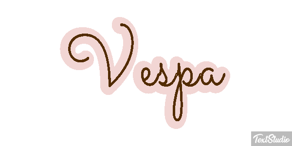 Vespa Efeito do texto