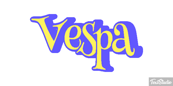 Vespa Efeito do texto