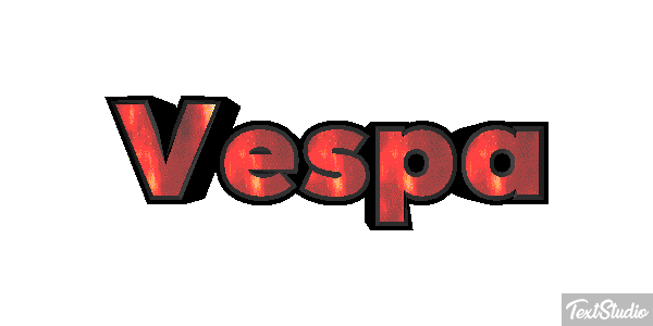Vespa Efeito do texto