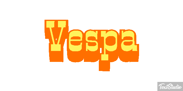 Vespa Efeito do texto